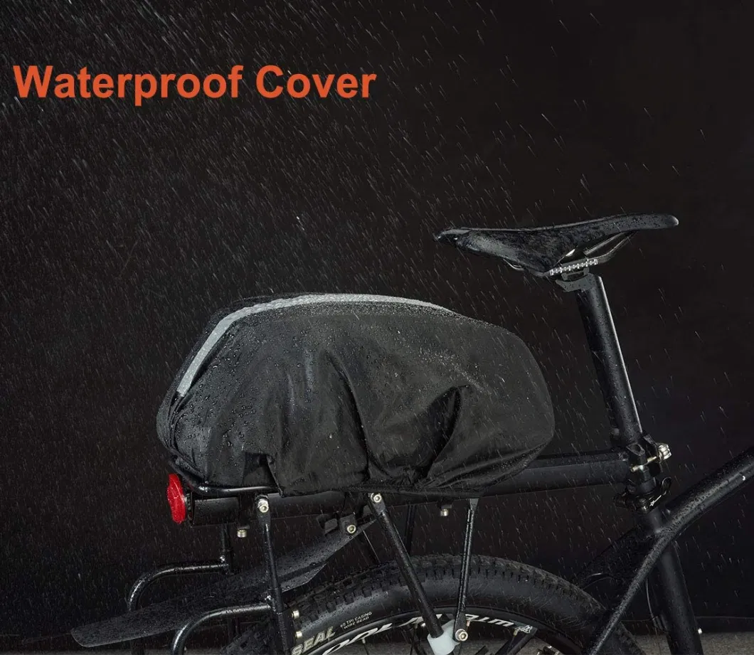 Customize Bike Rack Bag for Rear Rack with Shoulder Strap Waterproof Bike Seat Saddle Tail Trunk Bag Bicycle Cargo Carrier Pannier Bag Outdoor Cycling