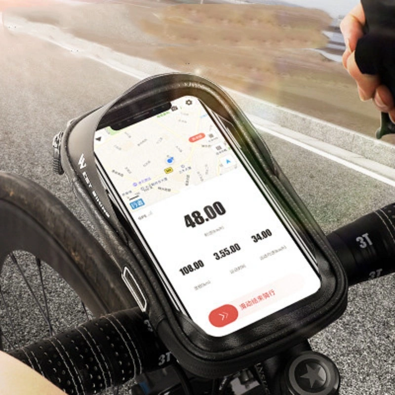 Waterproof Bicycle Phone Holder Touch Screen 360degree Rotatable Handlebar Mount Bag Pouch Wbb16224