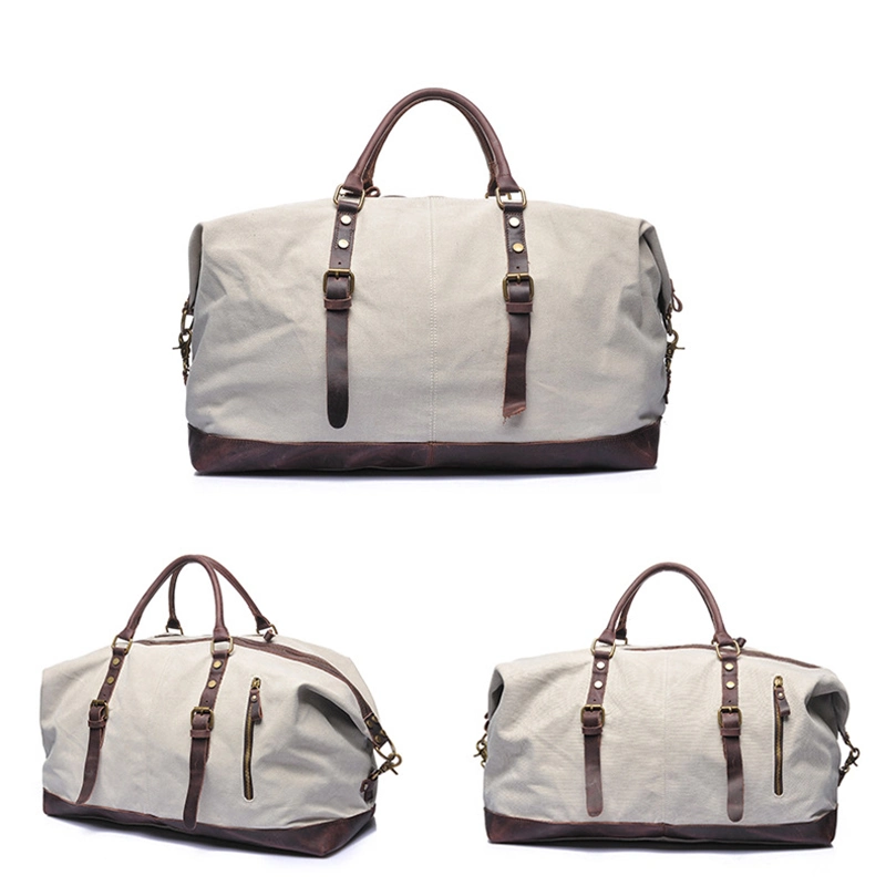 Manufacturer Retro Waterproof Fashion Leisure Travel Luggage Canvas Duffel Bag