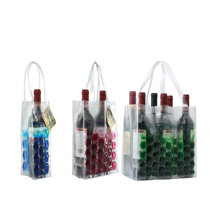 Promotional PVC Material Wine Bottle Cooler Dry Ice Bag for Bar, Restaurant
