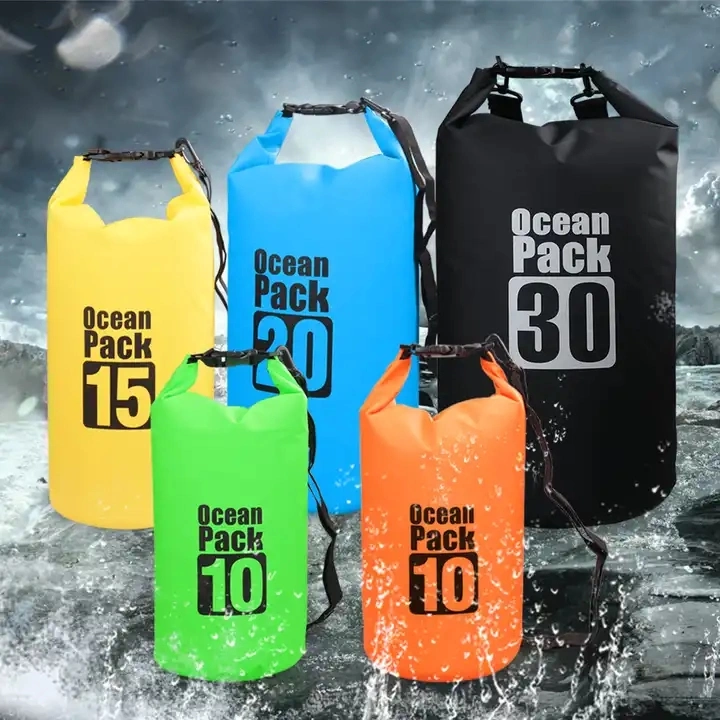 Whole Sales 2L 3L 5L 10L 15L 20L 25L 30L PVC Ocean Park Beach Camping Hiking Dry Bag Under The Water Waterproof Bag
