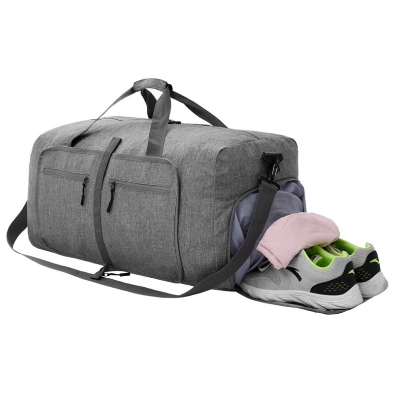 Wholesale 65L Waterproof Folding Portable Sport Travel Bag Outdoor Weekender Overnight Nylon Large Capacity Fitness Duffel Bag