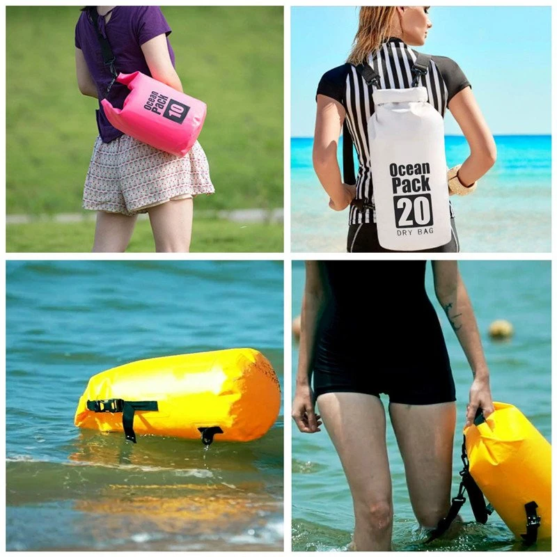 Whole Sales 2L 3L 5L 10L 15L 20L 25L 30L PVC Ocean Park Beach Camping Hiking Dry Bag Under The Water Waterproof Bag