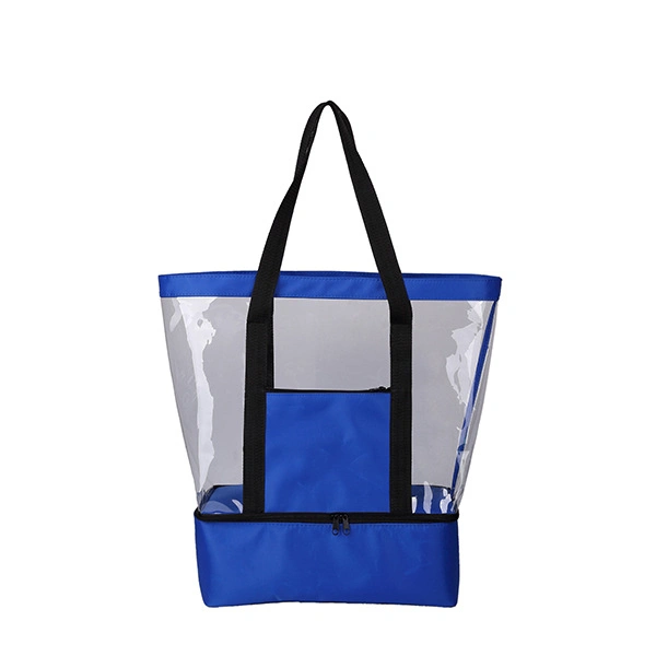 Insulated PVC Clear Beach Bag Cooler Transparent Lunch Bag
