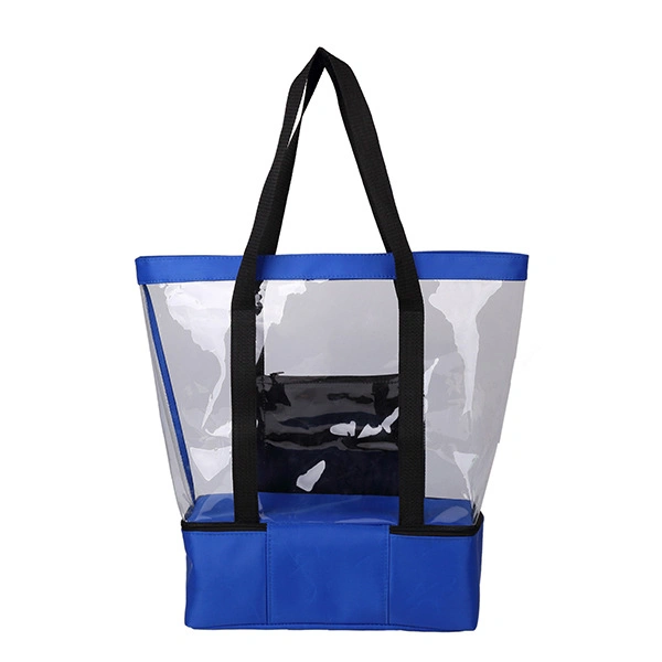 Insulated PVC Clear Beach Bag Cooler Transparent Lunch Bag