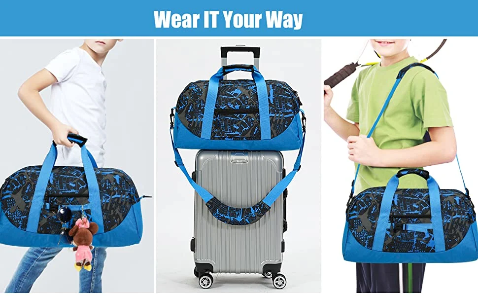 Waterproof Customized Large Men Women Polyester Weekender Overnight Travel Gym Carry-on Yoga Fitness Tote Duffel Bag