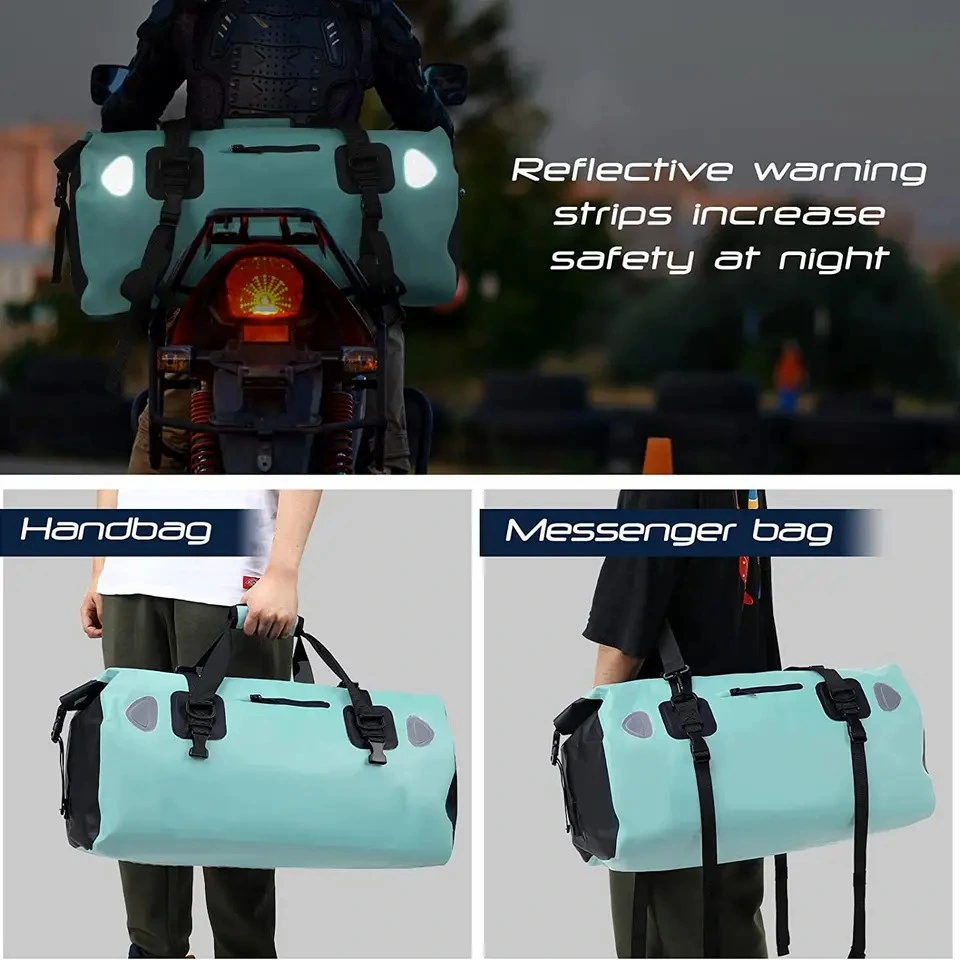 Custom Logo PVC TPU 50L 70L Waterproof Moto Bags Motorcycle Duffel Bag for Travel Cycling