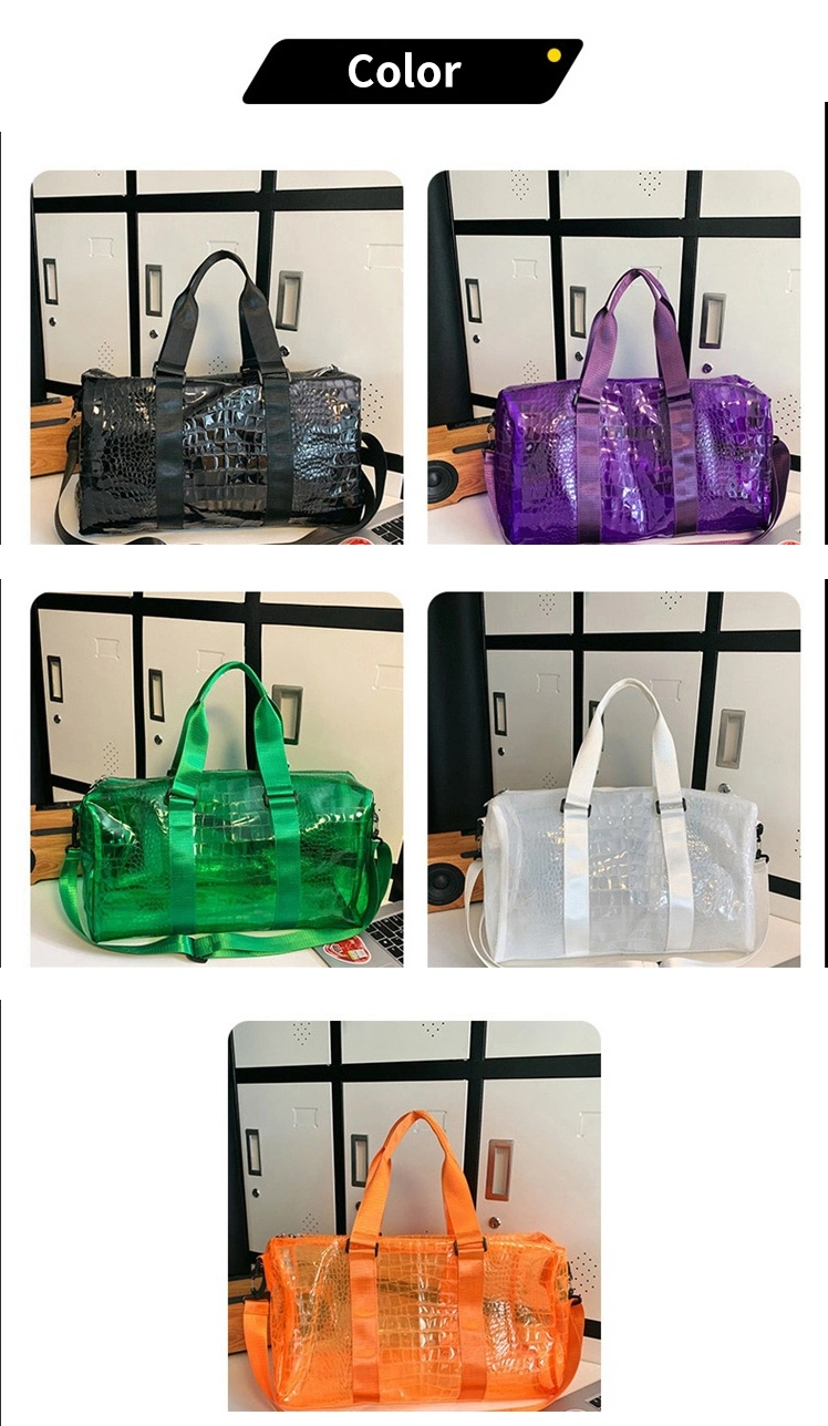 Large Capacity PVC Travel Duffel Bags Portable Waterproof Foldable Sport Gym Bag Transparent Swimming Beach Bag