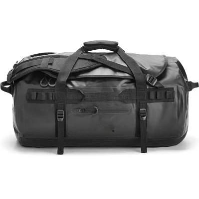 Le City Custom Logo TPU 30L Black Waterproof Small Duffel Backpack Gym Dry Bag for Travel Outdoor Overnight