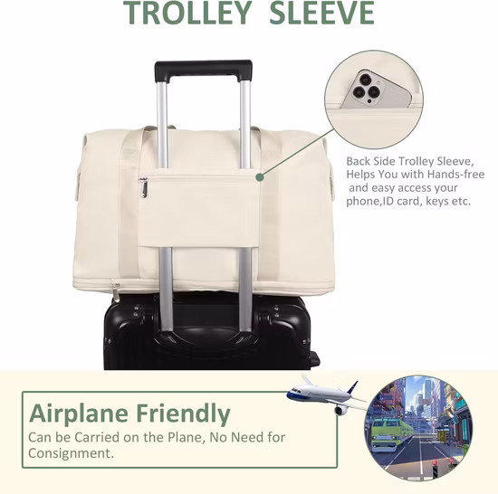 Waterproof Customized Large Men Women Polyester Weekender Overnight Travel Gym Carry