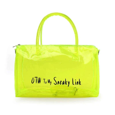Custom Logo Fashion Women Travel Clear TPU PVC Duffel Bag Large Capacity Waterproof Sport Gym Duffel Bag