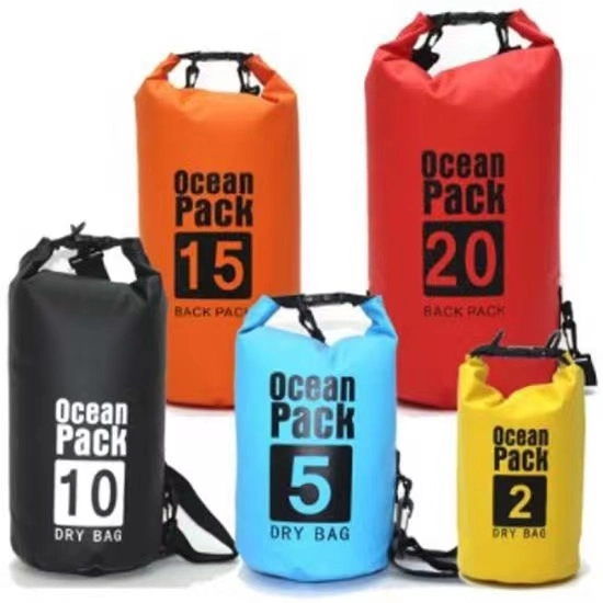 Outdoor Wholesale Ocean Pack 5L 10L 15L 20L Swimming 500d PVC Waterproof Dry Bag for Travel and Sport