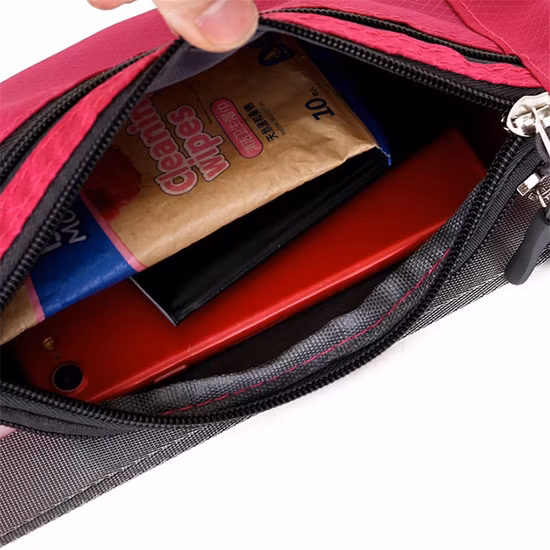 Men Academy Sports Market Trading Print All Over Zippered Oxford Small Fanny Pack Waterproof Belt Waist Bags